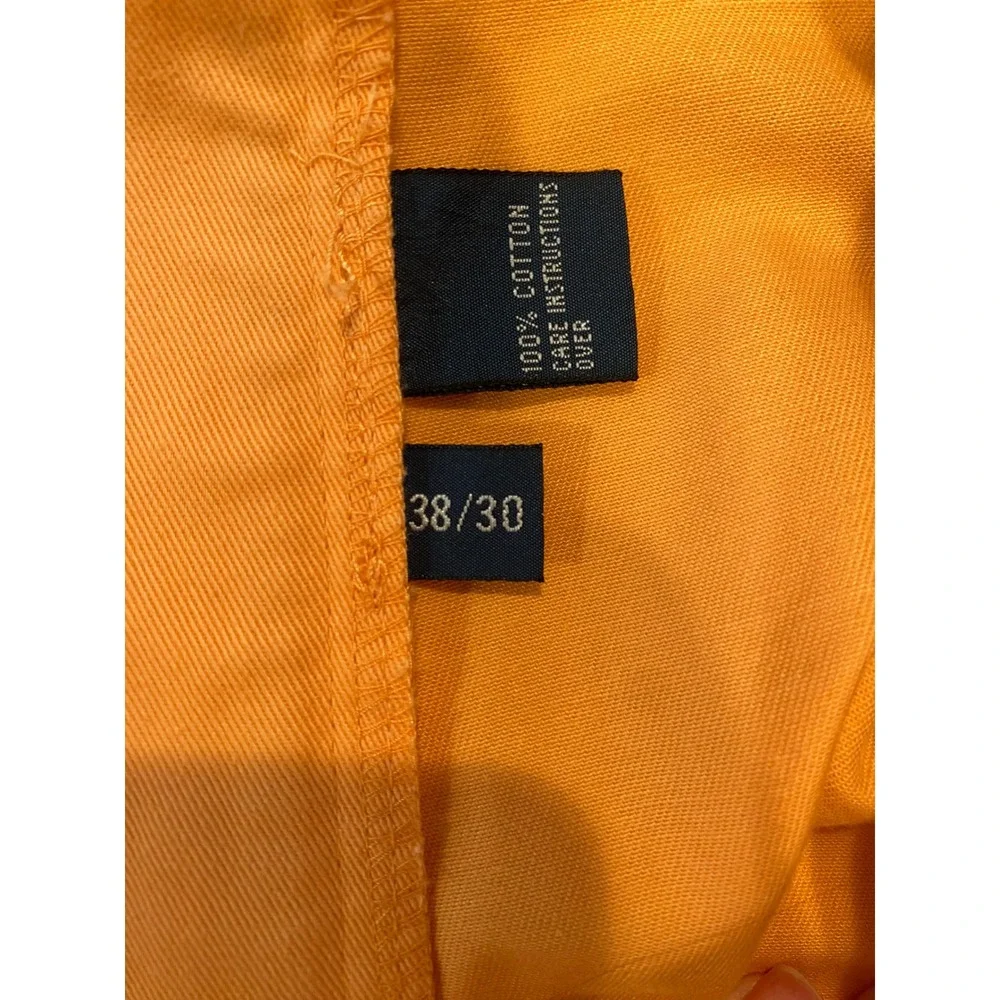 Polo Ralph Lauren Mens Classic Chino Pants Orange 100% Cotton 38/30 Straight Leg